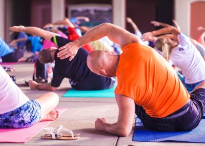 people exercising