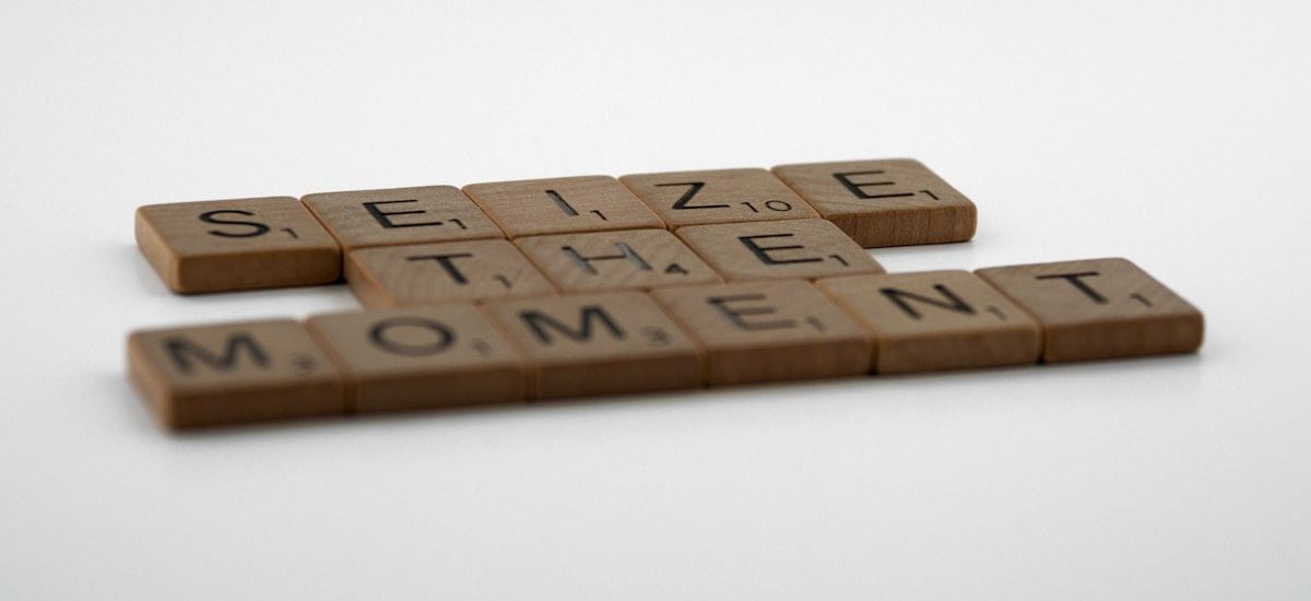 scrabble, scrabble pieces, lettering, letters, wood, scrabble tiles, white background, words, quote, letters, type, typography, design, layout, focus, bokeh, blur, photography, images, image, type, typography, seize the day, seize the moment, carpe diem, carpe momentum, yolo, opportunity, mindfulness, optimism, 